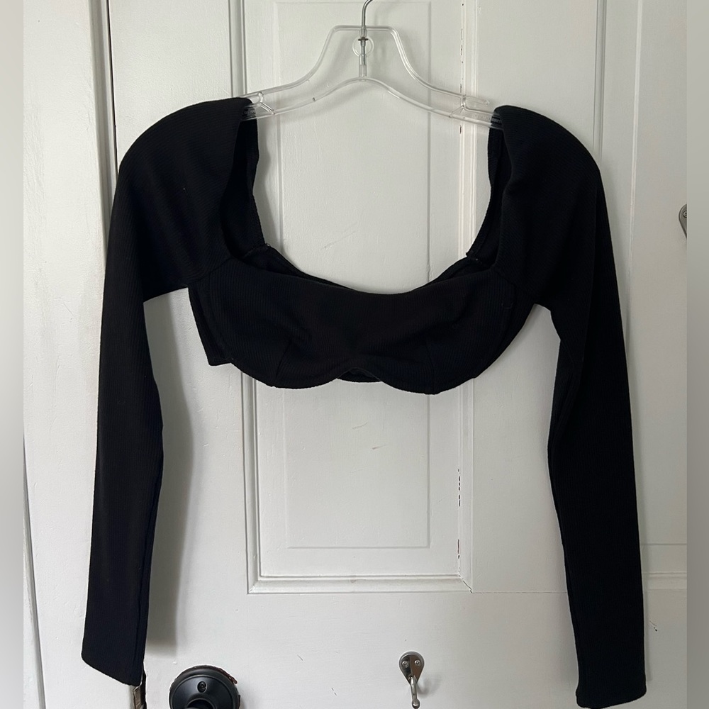 Princess Polly Black Crop Top